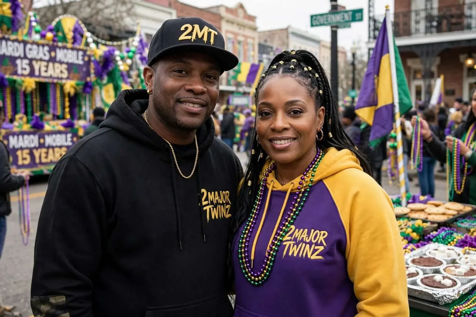 Illustration for the news story: Mobile Hip-Hop Duo 2 Major Twinz Reflect on 15 Years of Their Mardi Gras Anthem