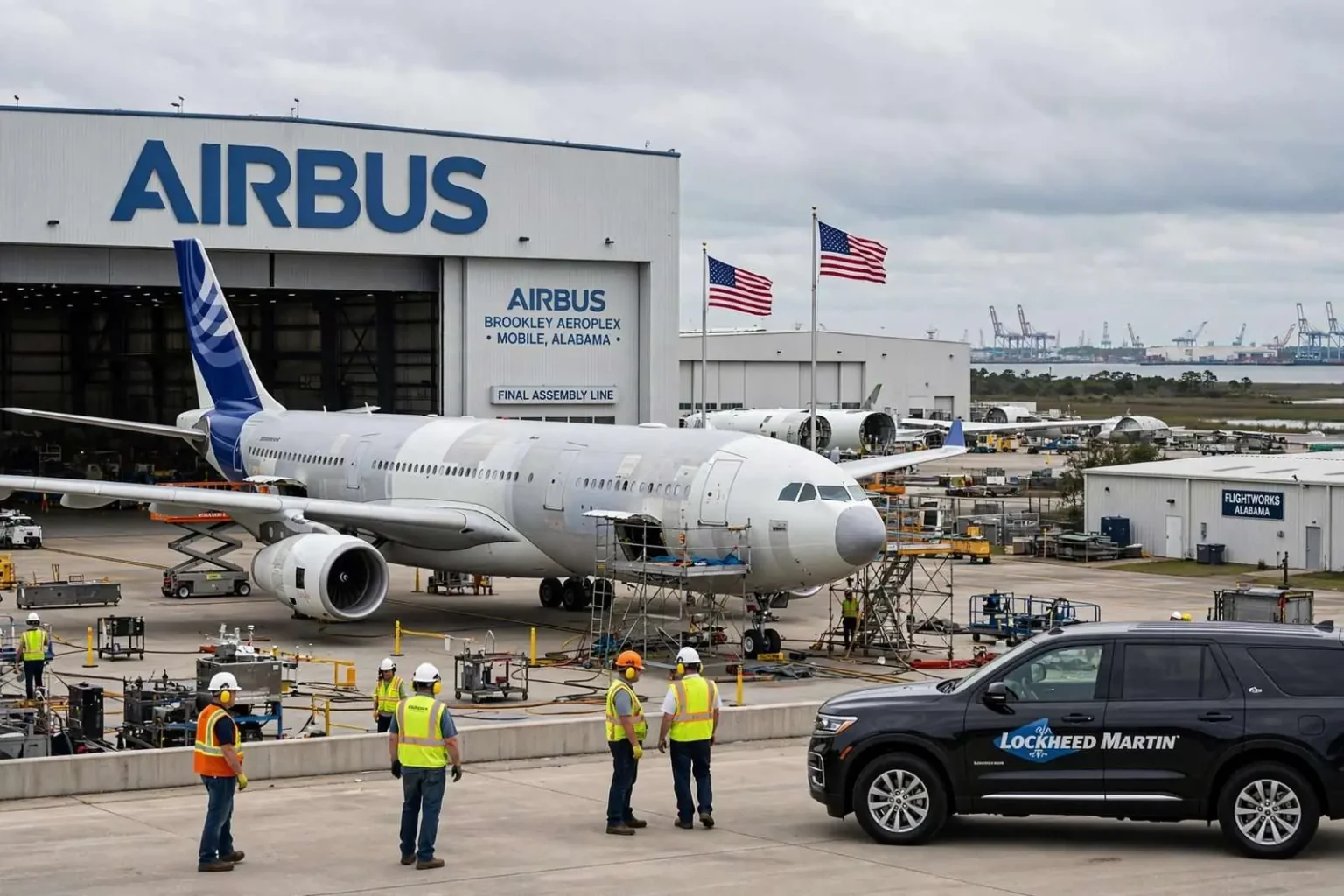 Illustration for the news story: Mobile’s Airbus Plant Braces for a Third Round in the Air Force Tanker Wars