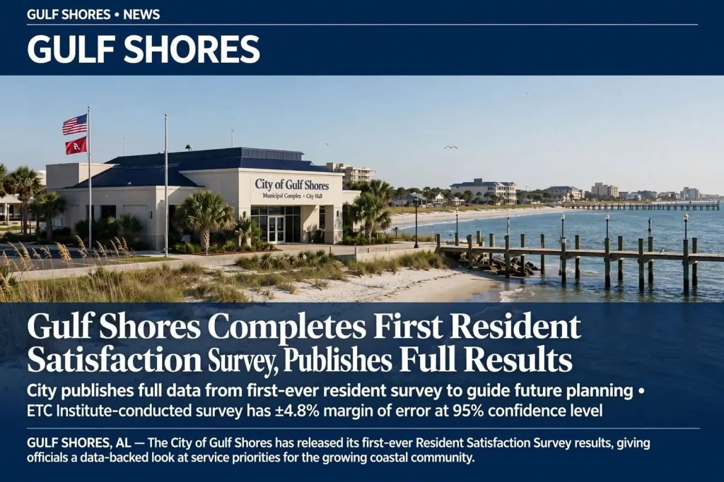 Illustration for the news story: Gulf Shores Completes First Resident Satisfaction Survey, Publishes Full Results