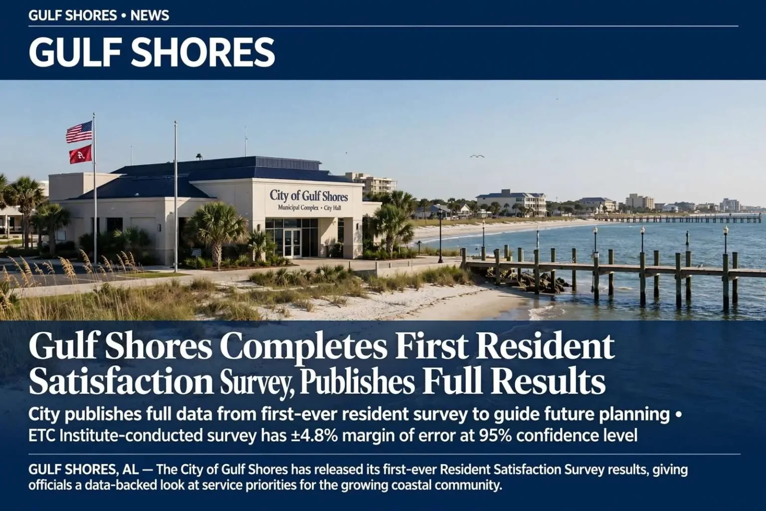 Illustration for the news story: Gulf Shores Completes First Resident Satisfaction Survey, Publishes Full Results