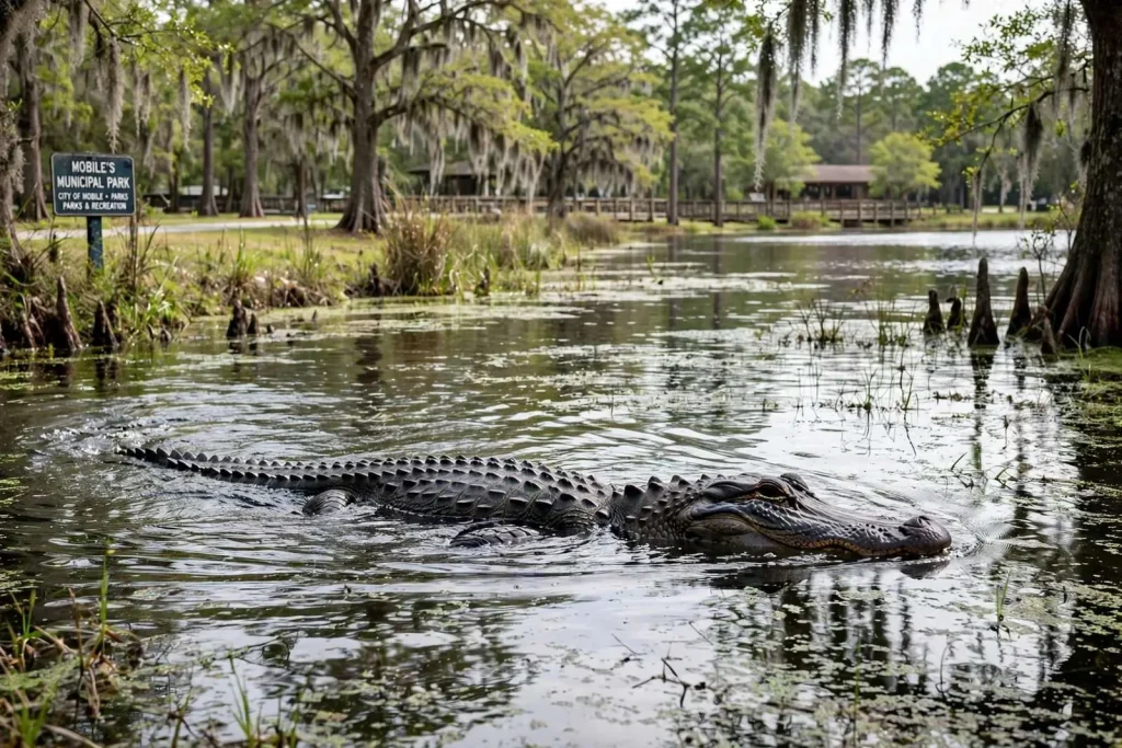 Illustration for the news story: Alligator mating season is here: what south Alabama residents should know