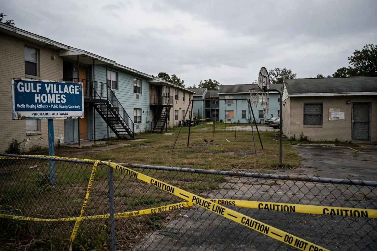 Illustration for the news story: ‘Ceasefire’ Called at Prichard Housing Complex After Shootings and 230 Emergency Calls