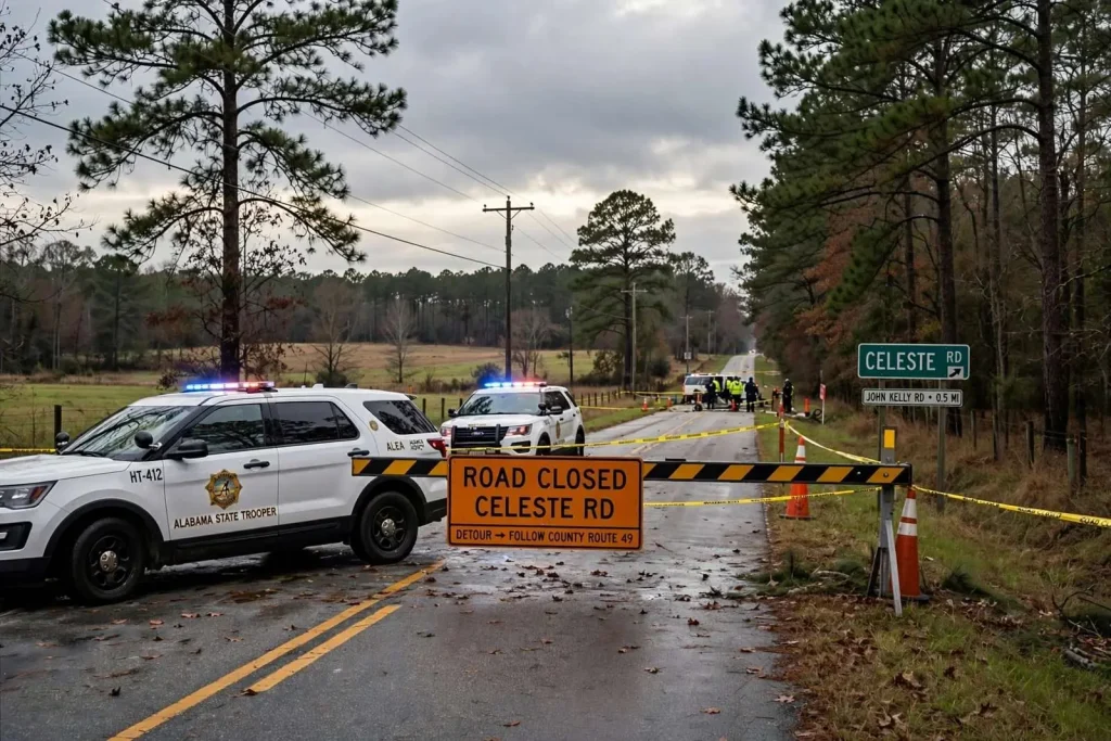 Illustration for the news story: Prichard Man Killed in Head-On Crash That Closed Celeste Road in Chunchula