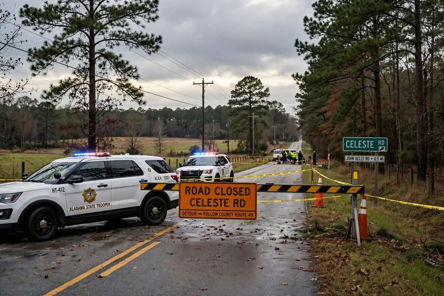 Illustration for the news story: Prichard Man Killed in Head-On Crash That Closed Celeste Road in Chunchula
