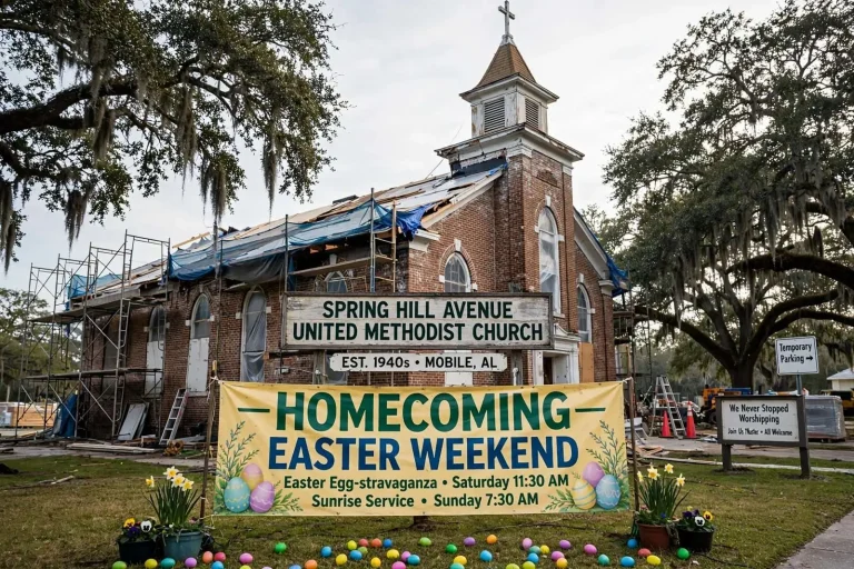 Illustration for the news story: Spring Hill Avenue Church, Still Repairing Hurricane Damage, Plans Easter Celebration at Home Base