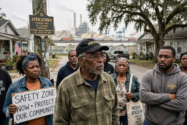 Illustration for the news story: Africatown Residents Push for ‘Safety Zone’ Label to Stop Encroaching Industries