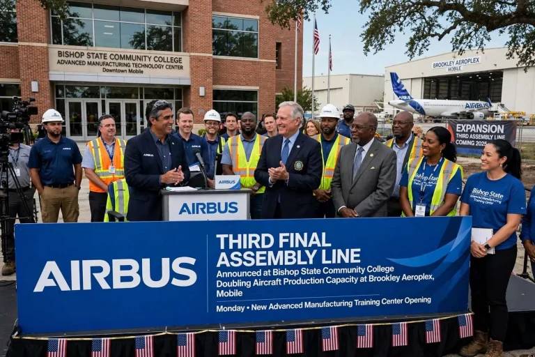 Illustration for the news story: Airbus to Build Third Mobile Assembly Line, Doubling Aircraft Production Capacity