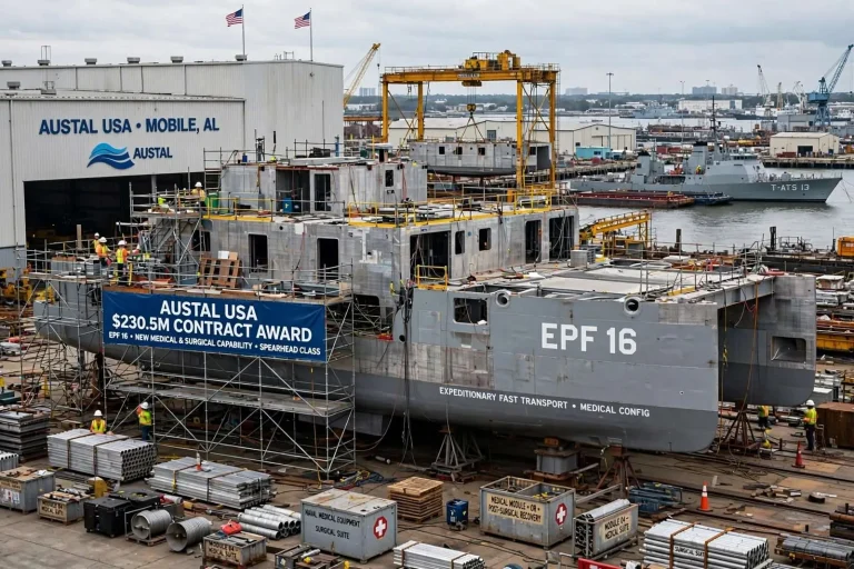Illustration for the news story: Austal USA Lands $230.5M Contract to Build EPF 16, Newest Class of Navy Transport