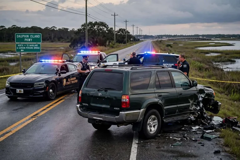 Illustration for the news story: Dauphin Island Councilman Arrested on DUI, Hit-and-Run Charges After Parkway Crash