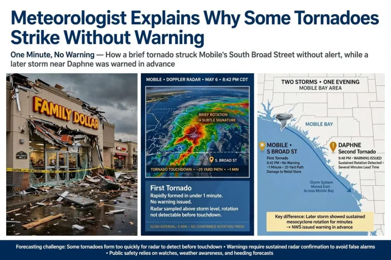 Illustration for the news story: Meteorologist Alan Sealls Explains Why Some Tornadoes Strike Without Warning