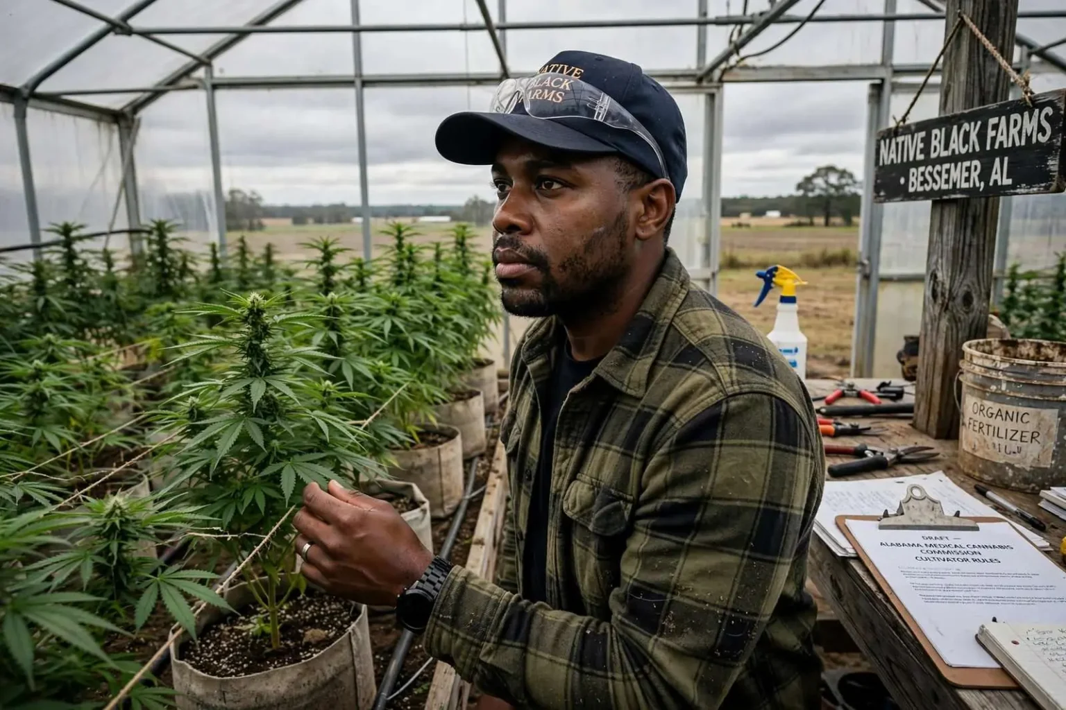 Illustration for the news story: Alabama Cannabis Farmers Seek a Fair Shot as State Drafts Medical Marijuana Rules