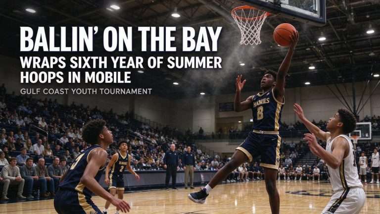 Illustration for the news story: Ballin’ on the Bay Wraps Sixth Year of Summer Hoops in Mobile
