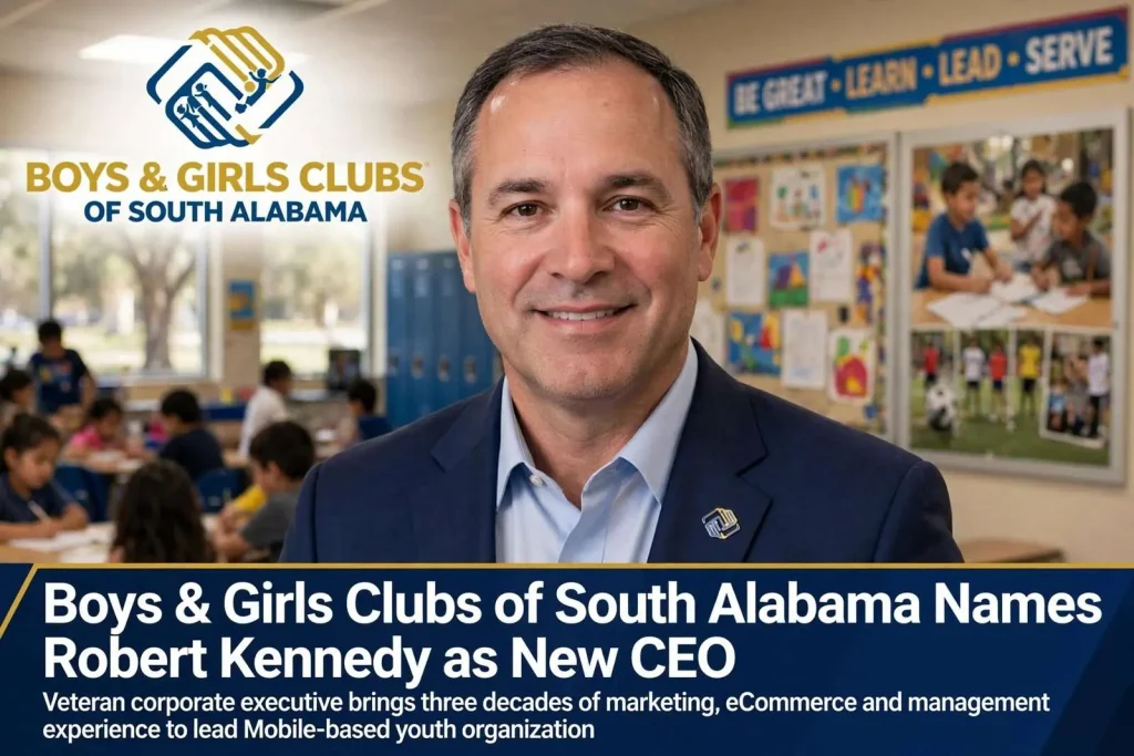 Illustration for the news story: Boys & Girls Clubs of South Alabama Names Robert Kennedy as New CEO