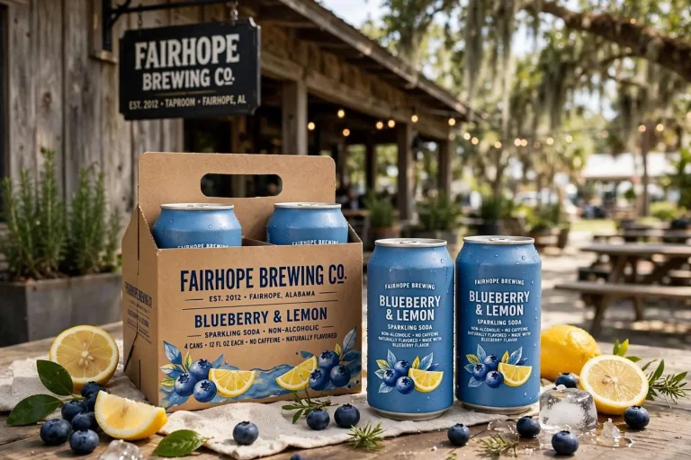 Illustration for the news story: Fairhope Brewing Debuts Canned Soda as South Alabama Breweries Chase Summer Trends