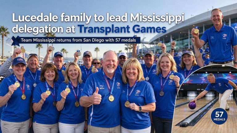 Illustration for the news story: Lucedale family to lead Mississippi delegation at Transplant Games