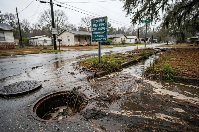Illustration for the news story: State Regulators Move to Fine Prichard Water Board Nearly $235,000 Over Sewer Violations