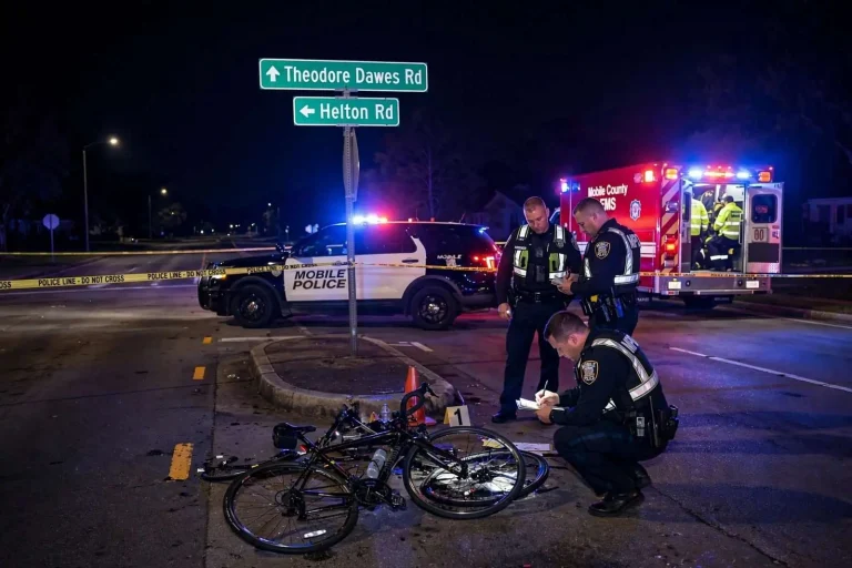 Illustration for the news story: Cyclist Hospitalized After Being Struck by Car on Theodore Dawes Road