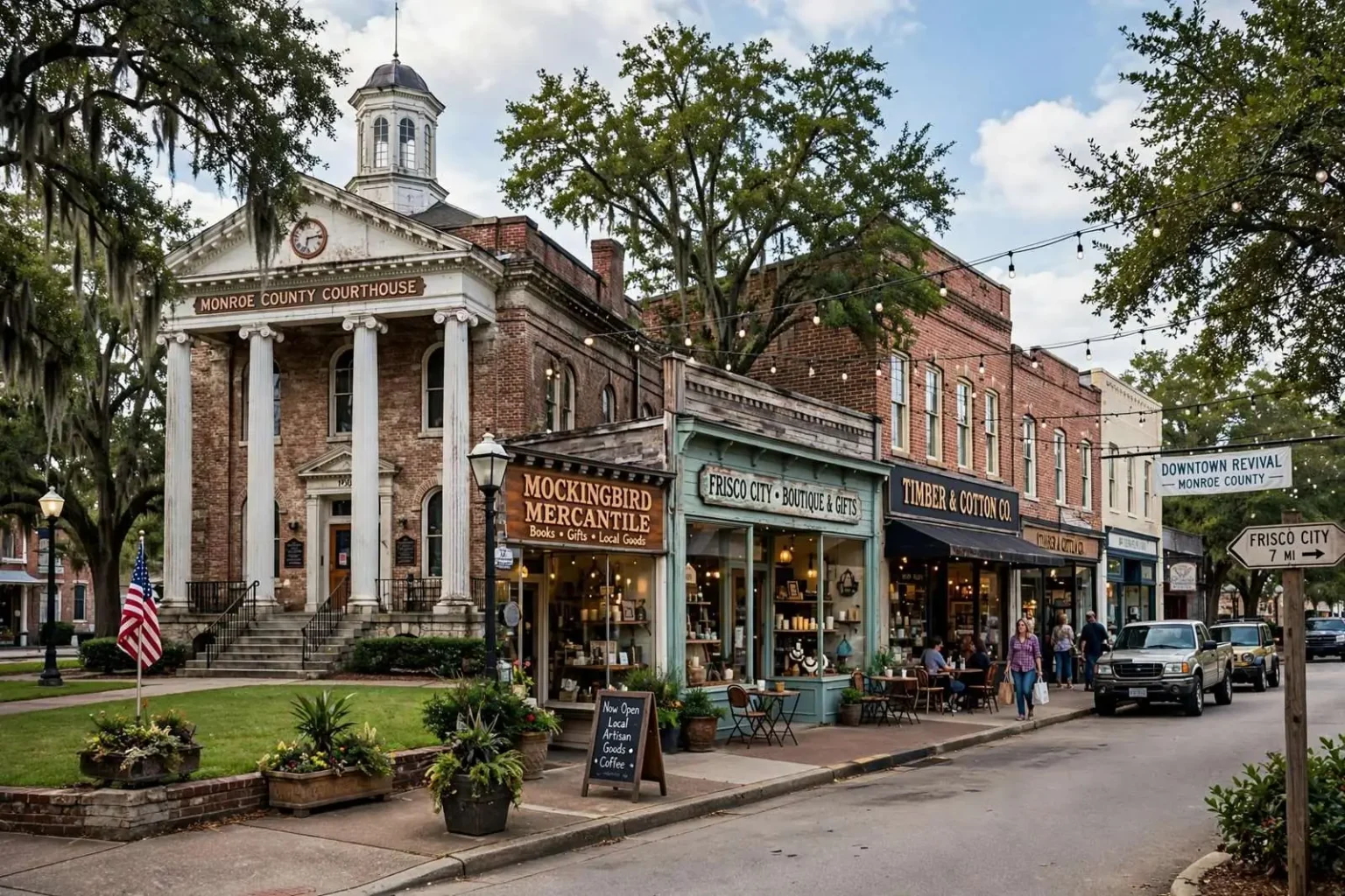 Illustration for the news story: Monroeville and Frisco City See Downtown Revivals in Monroe County