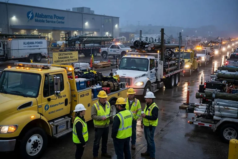 Illustration for the news story: Alabama Power Deploys Mobile Crews to Assist With Hurricane Ian Restoration