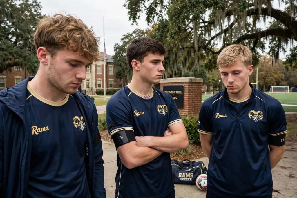 Illustration for the news story: British Soccer Players at University of Mobile Reflect on Queen Elizabeth II’s Death