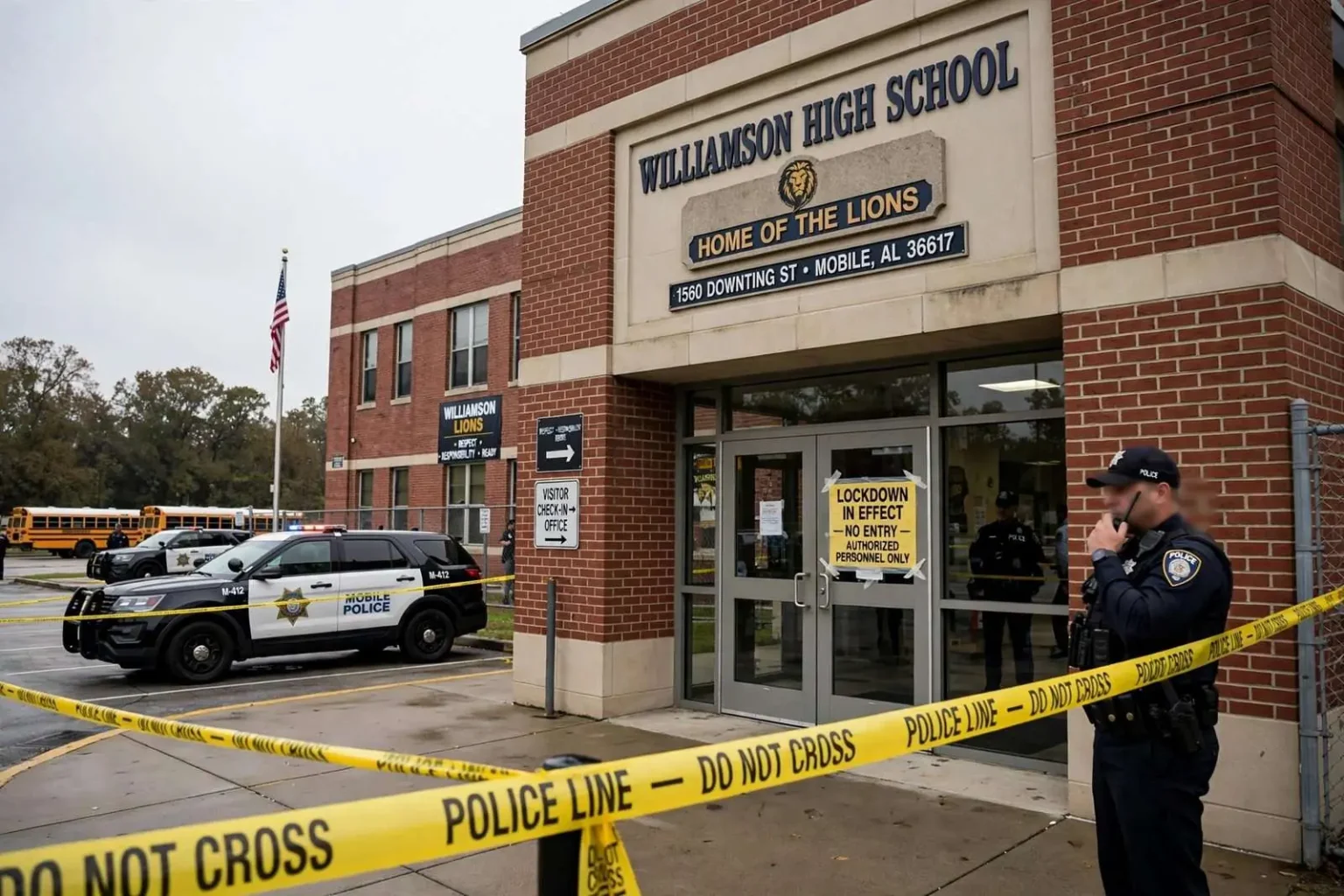 Illustration for the news story: Fight at Williamson High School Prompts Lockdown; Two Charged With Guns on Campus