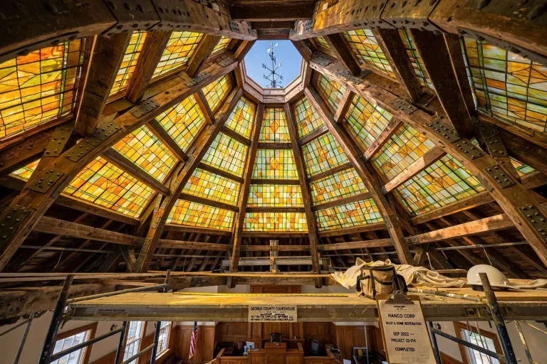 Illustration for the news story: Inside the George County Courthouse Dome: A Century of Craftsmanship Gets New Life