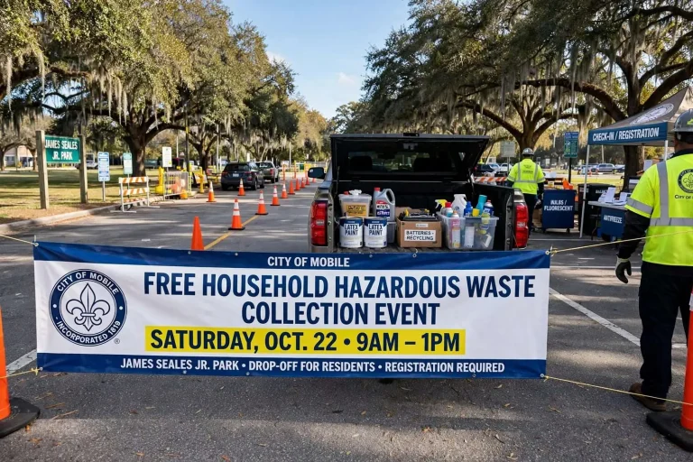 Illustration for the news story: Mobile to Host Free Household Hazardous Waste Collection Event in October