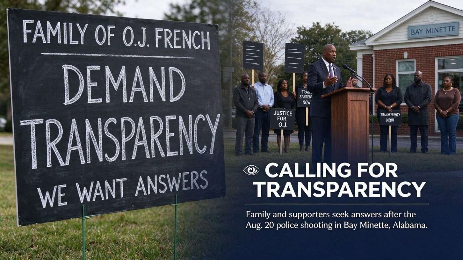 Illustration for the news story: Family of O.J. French Calls for Transparency in Bay Minette Police Shooting Investigation