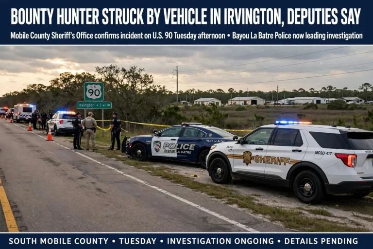 Illustration for the news story: Bounty Hunter Struck by Vehicle in Irvington, Deputies Say
