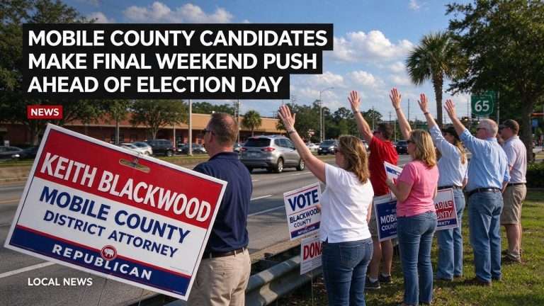Illustration for the news story: Mobile County Candidates Make Final Weekend Push Ahead of Election Day