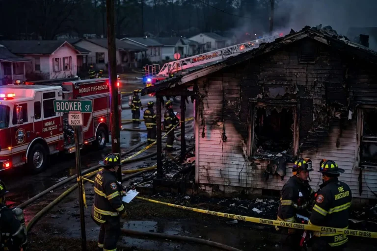 Illustration for the news story: 72-Year-Old Man Dies in Early-Morning Booker Street House Fire in Mobile
