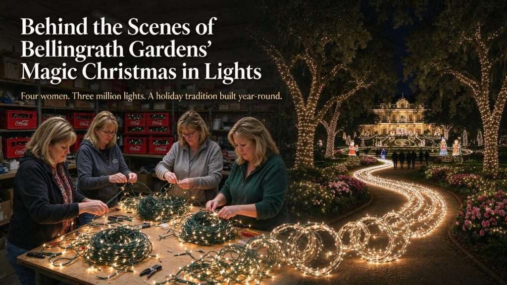Illustration for the news story: Behind the Scenes of Bellingrath Gardens’ Magic Christmas in Lights Display