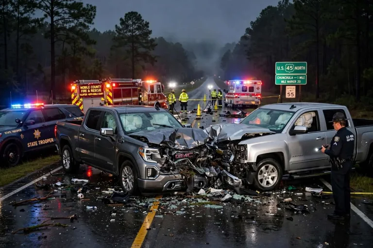 Illustration for the news story: Citronelle Man Killed in Head-On Crash on U.S. 45 Near Chunchula