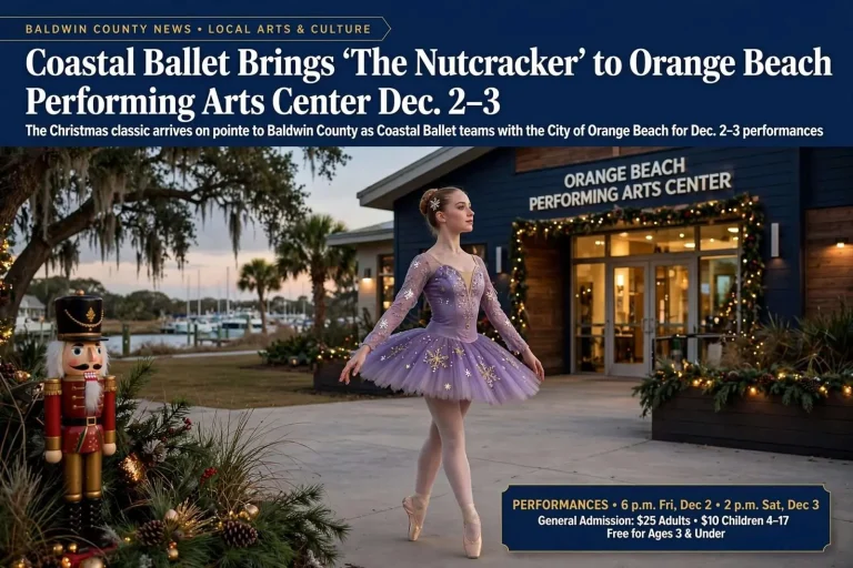Illustration for the news story: Coastal Ballet Brings ‘The Nutcracker’ to Orange Beach Performing Arts Center Dec. 2-3