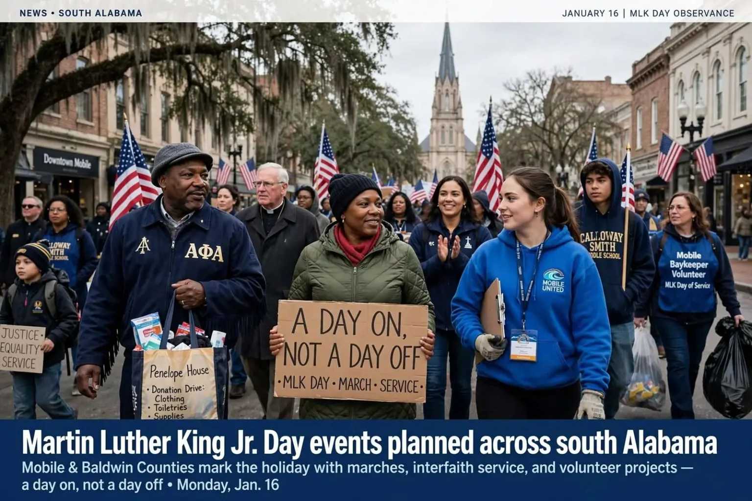 Illustration for the news story: Martin Luther King Jr. Day events planned across south Alabama
