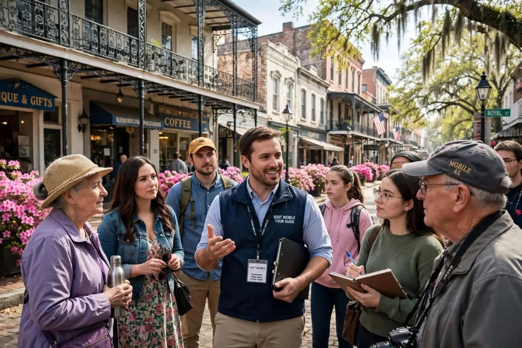 Illustration for the news story: Free History Walking Tours Return to Downtown Mobile Every Saturday in April