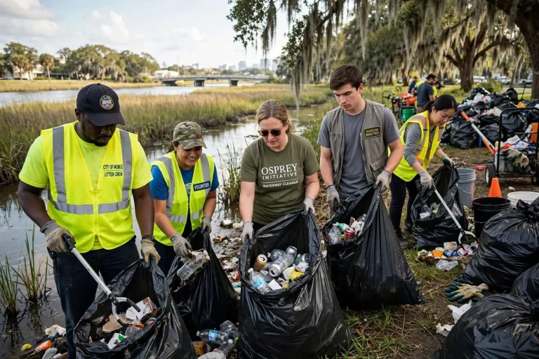 Illustration for the news story: Mobilians Hauled Away More Than 257,000 Pounds of Litter in 2022