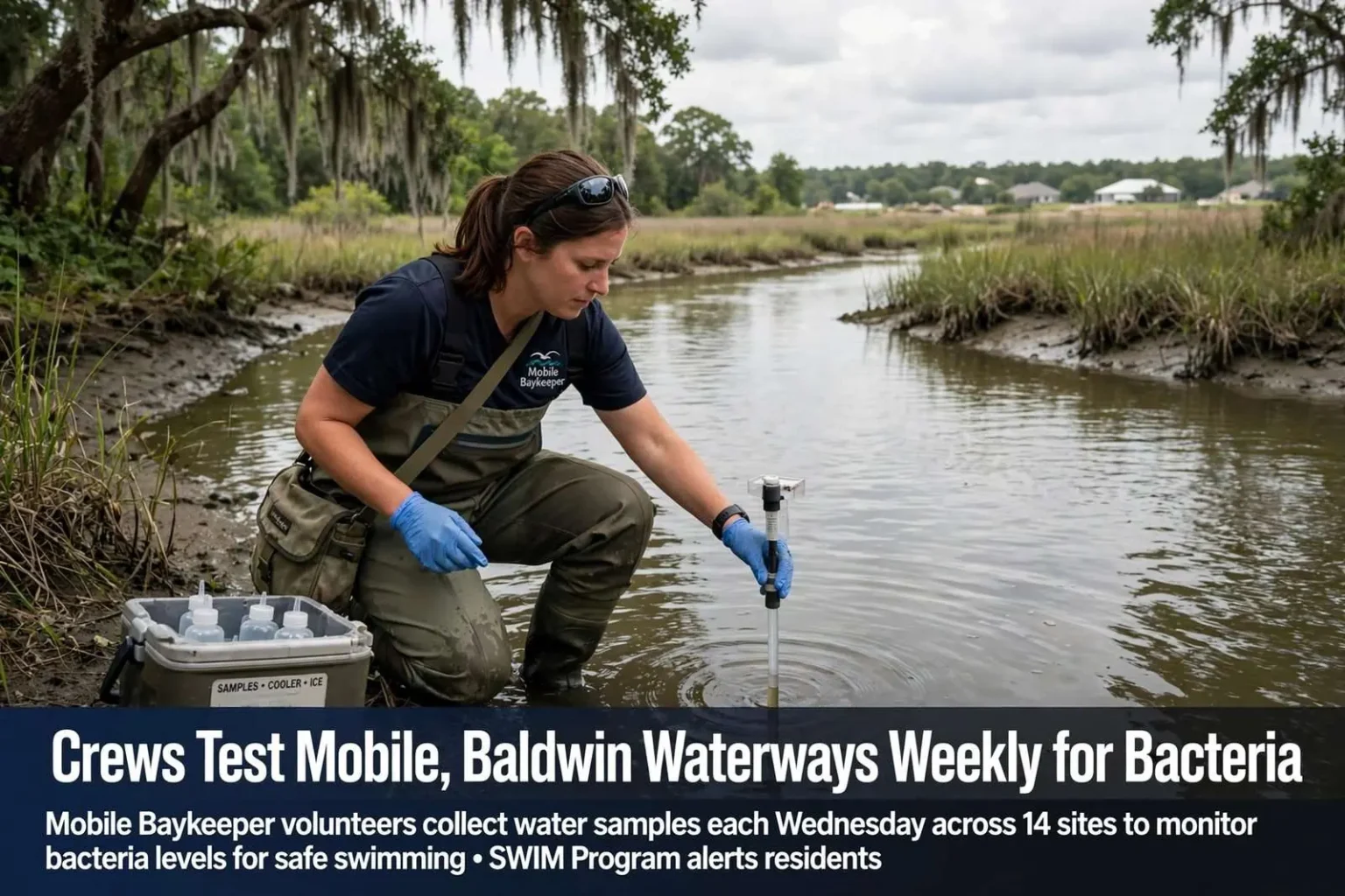 Illustration for the news story: Crews Test Mobile, Baldwin Waterways Weekly for Bacteria