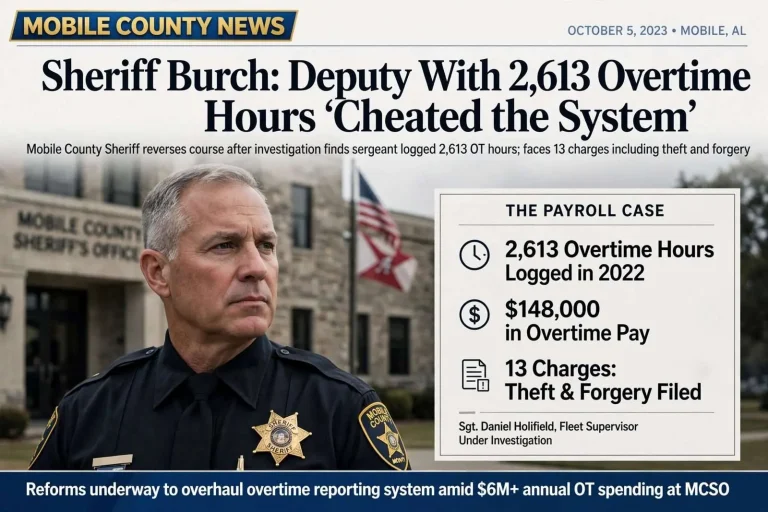 Illustration for the news story: Sheriff Burch: Deputy With 2,613 Overtime Hours ‘Cheated the System’