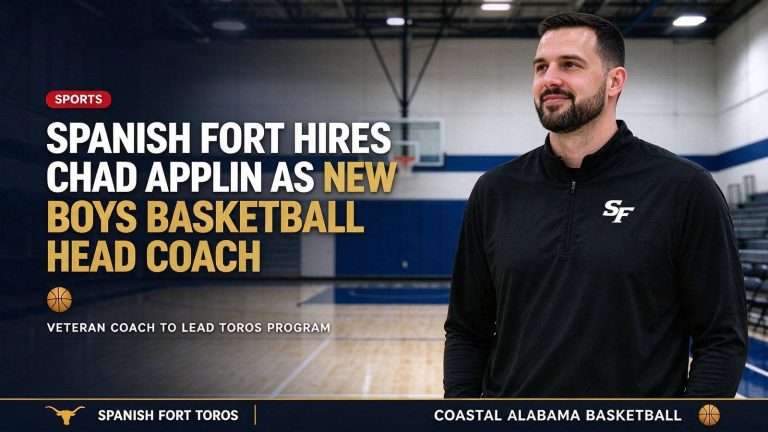 Illustration for the news story: Spanish Fort Hires Chad Applin as New Boys Basketball Head Coach