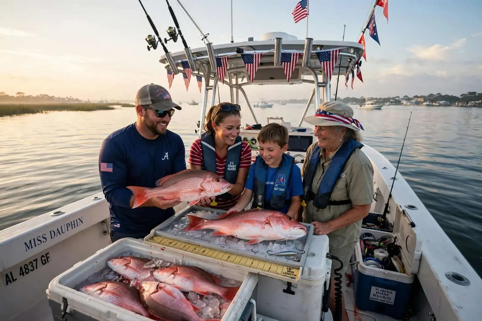 Illustration for the news story: Alabama Opens Red Snapper Season to Private Anglers for July 4th Weekend