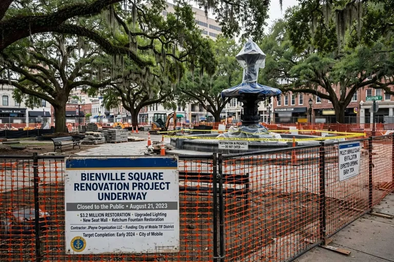 Illustration for the news story: Bienville Square Renovation Project Gets Underway in Downtown Mobile