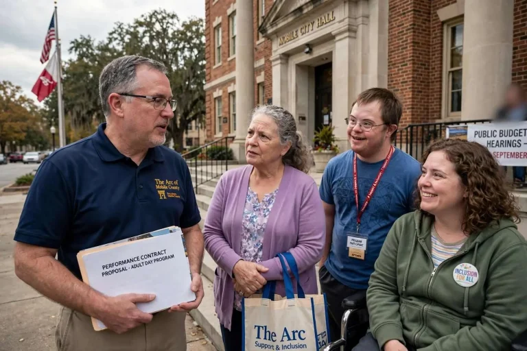 Illustration for the news story: Disability Advocates Seek City Funding to Revive Adult Day Program in Mobile