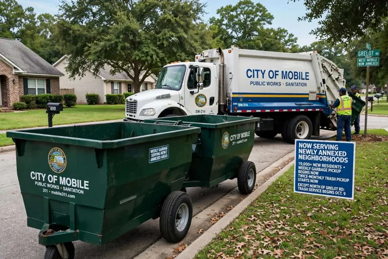 Illustration for the news story: Mobile Extends Garbage and Trash Service to Newly Annexed Neighborhoods