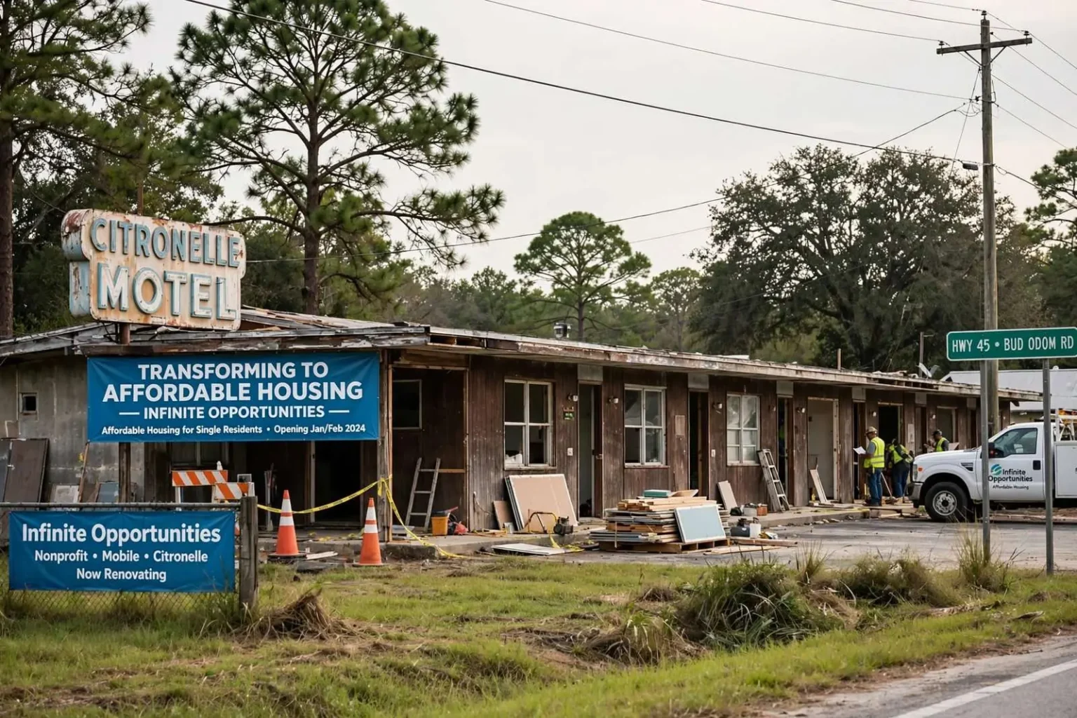 Illustration for the news story: Abandoned Citronelle Motel Being Transformed into Affordable Housing