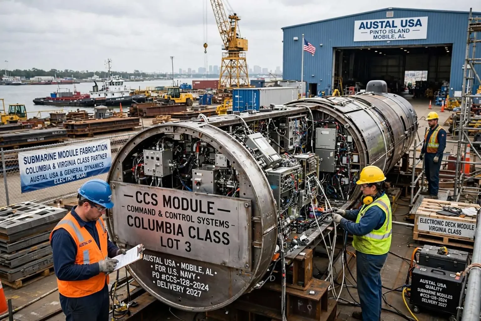 Illustration for the news story: Austal USA Lands $12.8 Million Order for Columbia-Class Submarine Work