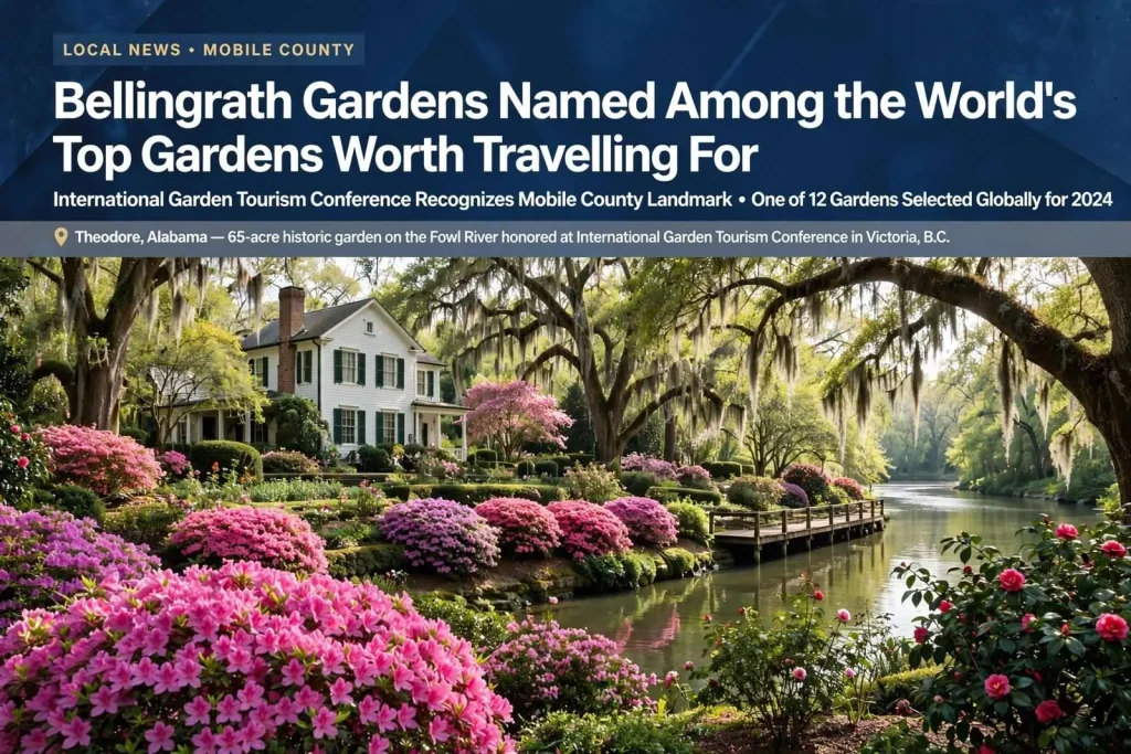 Illustration for the news story: Bellingrath Gardens Named Among the World’s Top Gardens Worth Travelling For
