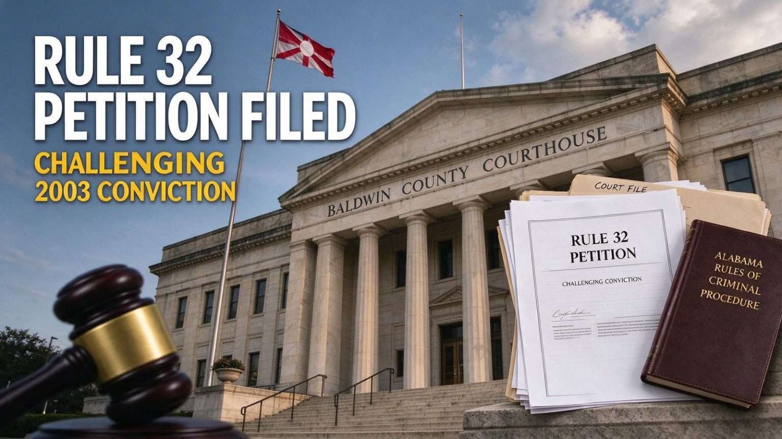 Illustration for the news story: Rule 32 Petition Filed Challenging Murray Lawrence’s Conviction in 2003 Baldwin County Killing