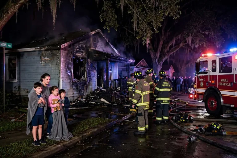 Illustration for the news story: Fire Displaces Family in Mobile’s Crichton Neighborhood