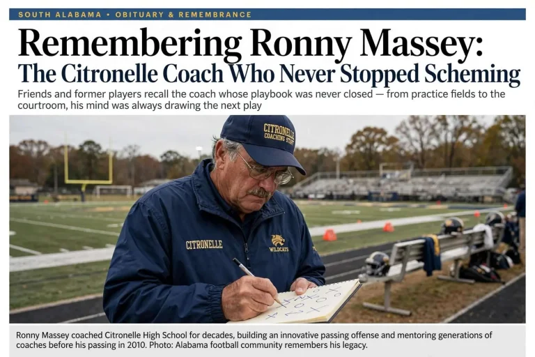 Illustration for the news story: Remembering Ronny Massey: The Citronelle Coach Who Never Stopped Scheming